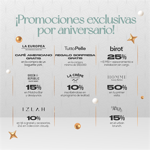 ✨Promociones de aniversario✨